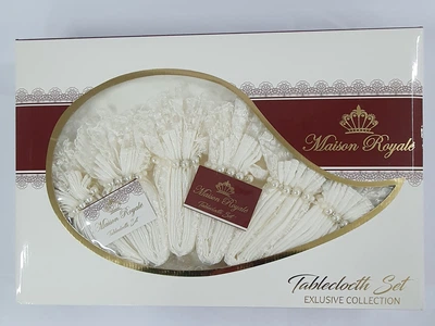 Скатертина KDK Set Maison Royale 160x300+12 psc Cream