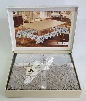 Силіконова скатертину з мереживом Maison Royale 160х220 Lukka Grey