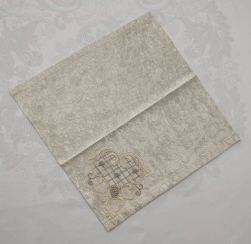 Салфетка велюровая Acme с кружевом 35*35 Kyrien Cappicino