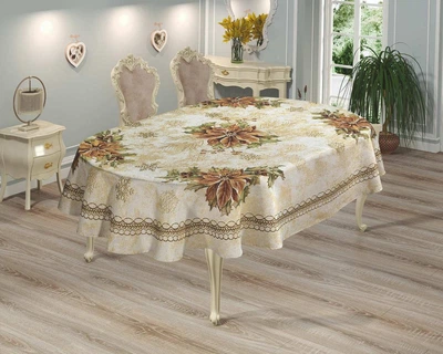 Скатерть Sagol новогодняя 160х220 ovale ST-161 Sari в коробке