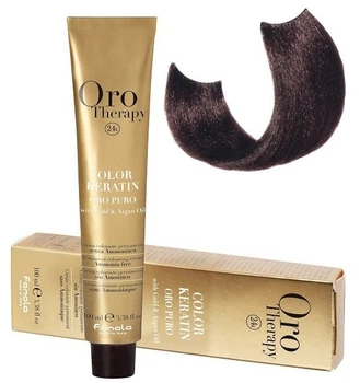 Безаміачна фарба для волосся Oro Therapy 100 мл Fanola №4/14 Cacao