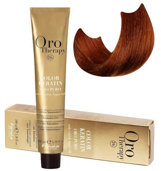 Безаммиачная краска для волос Oro Therapy 100 мл Fanola №8/4 Light blonde copper