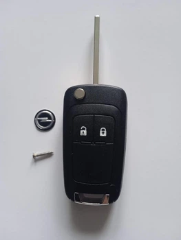 Корпус выкидного ключа для OPEL Astra Insignia Zafira Vectra, 2 белые кнопки, лезвие HU100 (15-02)