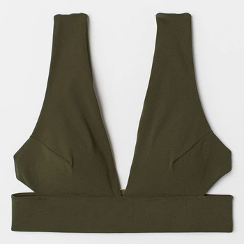 Верхняя часть купальника H&M 689005 32 Хаки (2000001317518)
