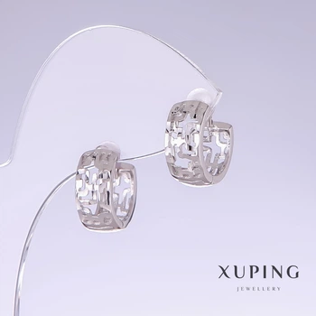 Серьги Xuping, длина 14 мм, толщина 6,5 мм, родий, ida55676