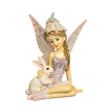 Статуэтка Lefard Фея с кроликом 10х8 см 12007-076