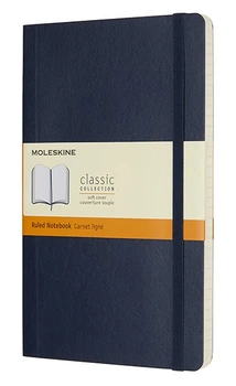 Блокнот Moleskine Classic середній 13&nbsp;x 21 см в лінію сапфір м'який