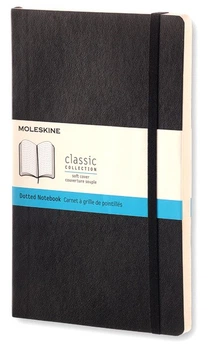Блокнот Moleskine Classic середній 13&nbsp;x 21 см в крапку чорний м'який