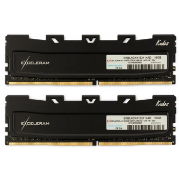 Модуль памяти eXceleram DDR4 16GB (2x8GB) 3200MHz Kudos Black (EKBLACK4163216AD)