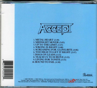 ACCEPT RUSSIAN ROULETTE NEW CD 5013929912922