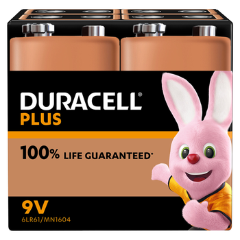 Батарейки Duracell Plus 9V PP3 6LR61 | 4 шт