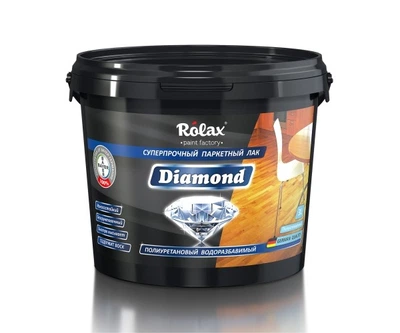Лак паркетный полиуретановый Rolax DIAMOND полуглянцевый 3 л 4884