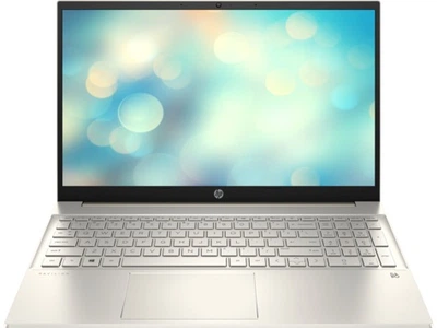 Ноутбук HP Pavilion 15-eg0046ua (424C7EA); 15.6" FullHD (1920x1080) IPS LED матовый / Intel Pentium G7505 (2.0 - 3.5 ГГц) / RAM 8 ГБ / SSD 256 ГБ / Intel UHD Graphics / нет ОП / Wi-Fi / BT / веб-камера / DOS / 1.75 кг / золотистый / подсветка клавиатуры