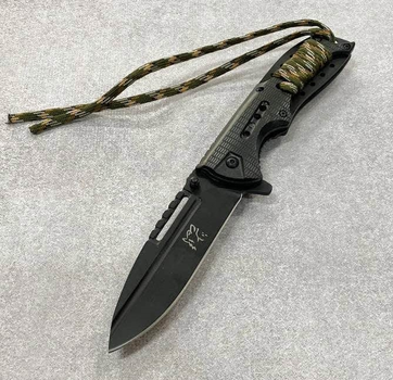 Нож тактический, складной нож карманный для рыблки, охоты, Bounce JH-2120, черный