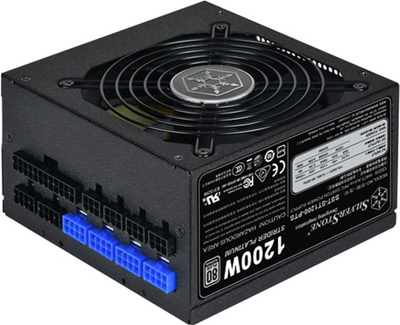 Блок питания SilverStone STRIDER ST1200-PTS(1200W),80+Plat,aPFC,12см,24+2x8,8xSATA,8xPCIe,+6,мод. (SST-ST1200-PTS)