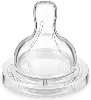 Соска силиконовая Avent Classic+ быстрый поток 2шт 6+ SCF634/27 (SCF634/27)