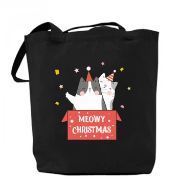 Шопер Meowy Christmas ( present box ) Чорний