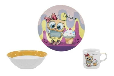 Детский набор посуды Limited Edition Sweet owl YF6027 3 предмета
