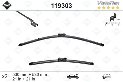 Дворники стеклоочистителя SWF Visioflex Skoda Roomster 2006-2013 щетки 530/530 мм.