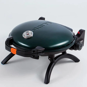 Портативный переносной газовый гриль O-GRILL 600T, зеленый