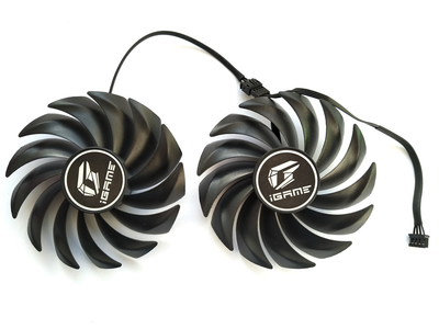 Вентилятор для видеокарты Colorful Advanced RTX 3060 Ti 3070 Ti 3080 3090 (PVA080E12R) комплект 2 шт (№365.1)