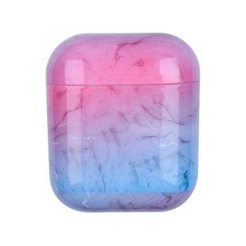 Чехол для наушников AirPods Case Мрамор Pink Blue (923) розовоо голубой
