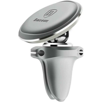 Автодержатель для телефона магнитный Baseus Magnetic Air Vent Серебро