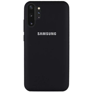 Чехол Silicone case для Samsung Premium Note 10 Plus Black (03) черный