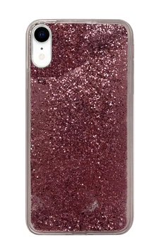 Чохол Silicone з блискітками для iPhone Xr (02) Rose рожевий