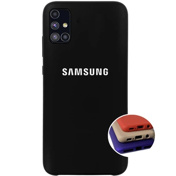 Чохол Silicone Full case Samsung M51 (25) Black чорний
