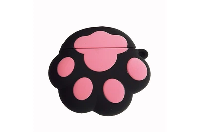 Чехол Case 3D для AirPods Сat's foot black (11) кошачья лапка черная