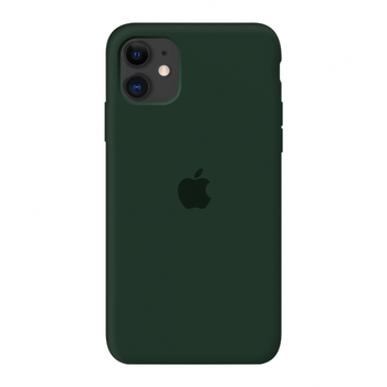Чехол Silicone case для IPhone 12 Forest green темно зеленый
