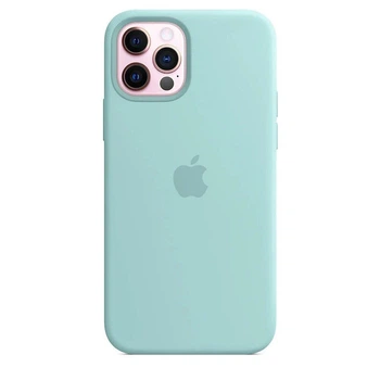 Чехол Silicone case для IPhone 12 Pro max Turquoise светло зеленый