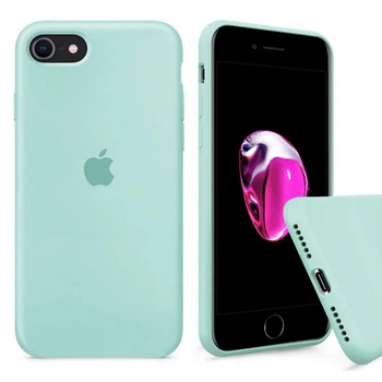 Чехол Silicone FULL case SE 2020 Turquoise светло зеленый