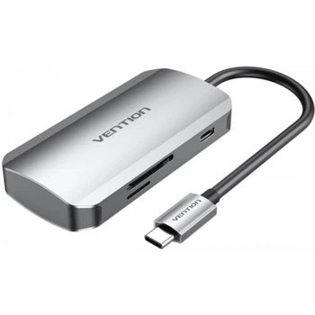 Хаб USB 3.1 Type-C -> 3хUSB 3.0/SD/TF/PD 100W 6-in-1 Vention