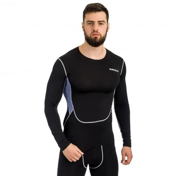 Футболка компрессионная LS Europaw PRO черно-серая 2XL