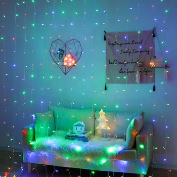 Світлодіодна гірлянда Shine Lighting Christmas 200-1 штора завіса 156LED 2*1.5 метра Multicolor
