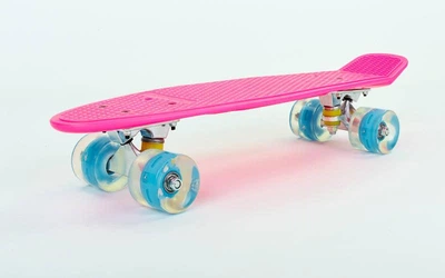 Скейт Пенни Борд Penny Led Wheels 5672-4 розовый со светящимися колесами