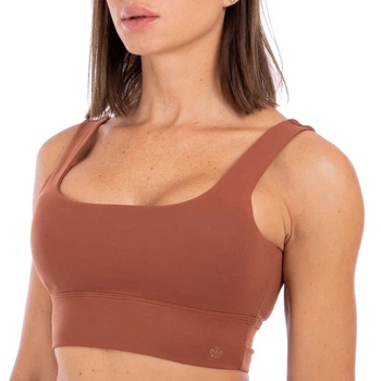 Спортивный топ для фитнеса и йоги Zelart V&X 5002 размер S (40-45 кг) Dark Orange