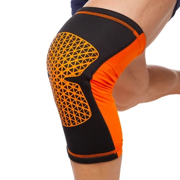 Наколенник эластичный бандаж фиксатор коленного сустава Zelart My Fit 5664 размер XL Black-Orange