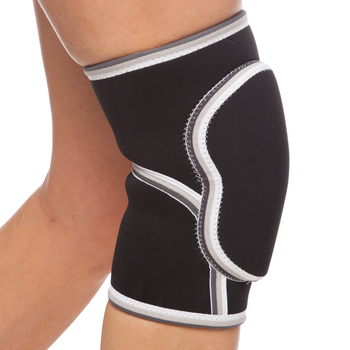 Наколенник эластичный неопреновый бандаж коленного сустава Zelart 1274 размер L-XL Black-White