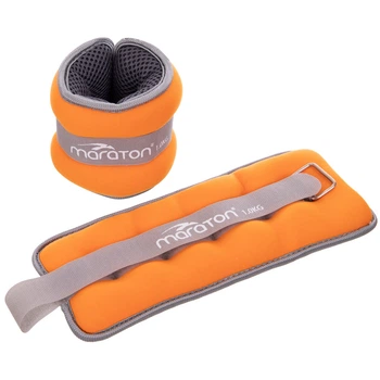 Утяжелители для рук и ног Maraton 2858-2 2 шт по 1 кг Orange-Grey