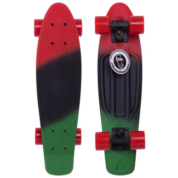 Скейт пенні борд Penny Fish Skateboards RUBBER SOFT Action 402-12 22" Red-Black-Green