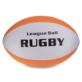 Мяч для американского футбола Zelart Rugby Liga Ball 0391 размер №9 White-Orange