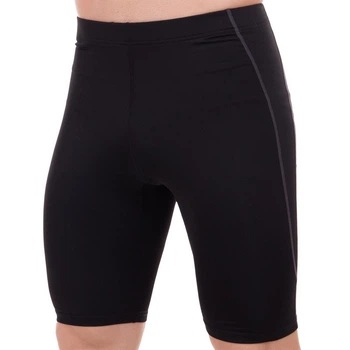 Шорти чоловічі компресійні тайтси Zelart Fit 1501L розмір 2XL (50-52) Black-Grey