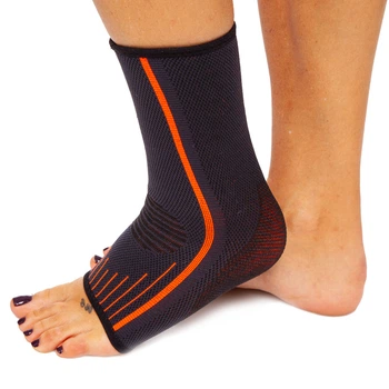 Эластичный голеностоп бандаж голеностопного сустава Zelart Fit 714CA размер L-XL Black-Orange