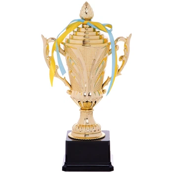 Кубок спортивный с ручками и крышкой приз спортивный SP-Sport Omega 679A высота 30 см Gold