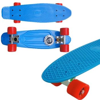 Скейт Пенни Борд Penny My Go Fish Skateboards 22" Голубой, красные колеса