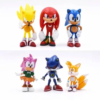 Ігровий набір Super Sonic Супер Сонік та його друзі (Їжачок Super Sonic) 6 шт 6-7см