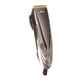 Машинка для стрижки волос Monte MT-5057 Black/Brown 18 Вт титановые ножи питание от сети 220 В регулятор длины петля для подвешивания + 4 съемные насадки